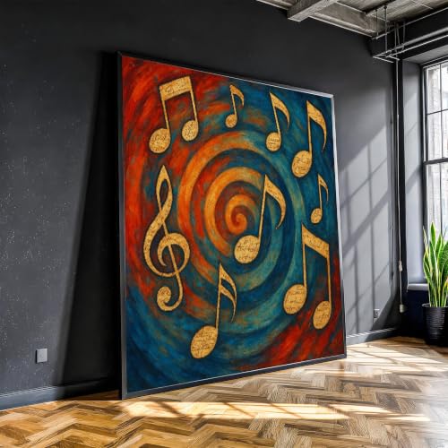 Tableau sur toile de musique XINBAO, impression artistique murale 40x40 cm
