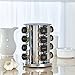 Kamenstein Revolving 16-Jar Countertop Spice Rack Tower Organizer with Free Spice Refills for 5 Years,Stainless Steel