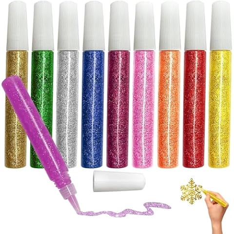 Mesen 10 Pack Glitter Glue Sticks Cover