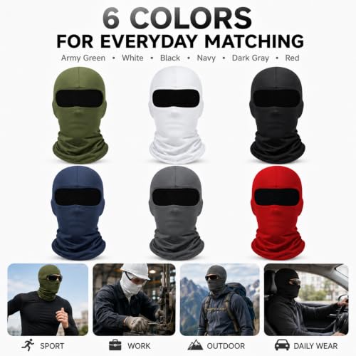 Image of 15 Pack black Ski Mask for Men Balaclava,Summer Cooling Neck Gaiter UV Protector Ski Scarf for Women Sports mask