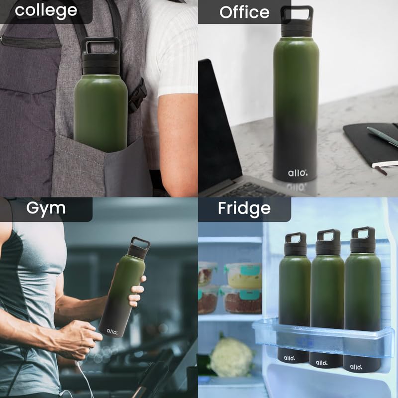 Image of Allo Steel Water Bottles Stainless Steel Water Bottle For Adults, Kids Water Bottles For School, Office, Sports, Gym