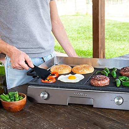 Cecotec Elektrischer Tischgrill PerfectRoast 3000 Inox. 3000 W, Grillfläche Mixta, Antihaftbeschichtung, regulierbares Thermostat, Fettauffangschale – Bild 3