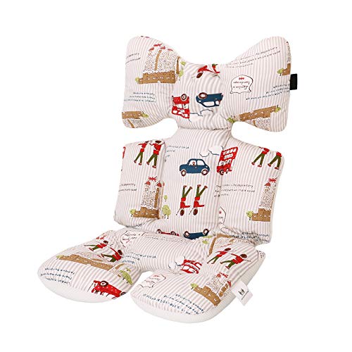 Universale Sitzauflage Sitzeinlage Babyschale Sportsitz Sitzpolster Baumwolle Atmungsaktiv für kinderwagen Buggy (Auto)