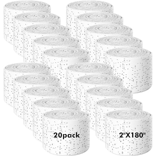 20 Pack Plaster Cloth Gauze Bandage Rolls for Art Craft Project Each Roll 5 Yards Plaster Strip Gauze Wrap Bulk for Body Casts Belly Molds Mask Making Sculptures(2 x 180 Inch)