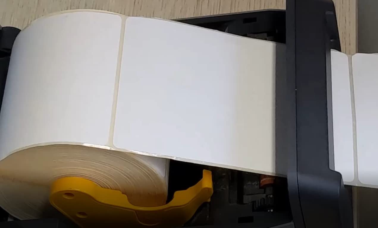 18 Etikettenrolle 100mmx150mm 500 Etiketten je Rolle Kern 25 mm Thermo Etiketten auf Rolle mit Perforation Außen gewickelt permanent haftend selbstklebend