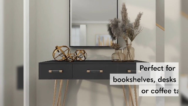 Set de 3 esculturas decorativas metálicas geométricas Dorado miniatura 7