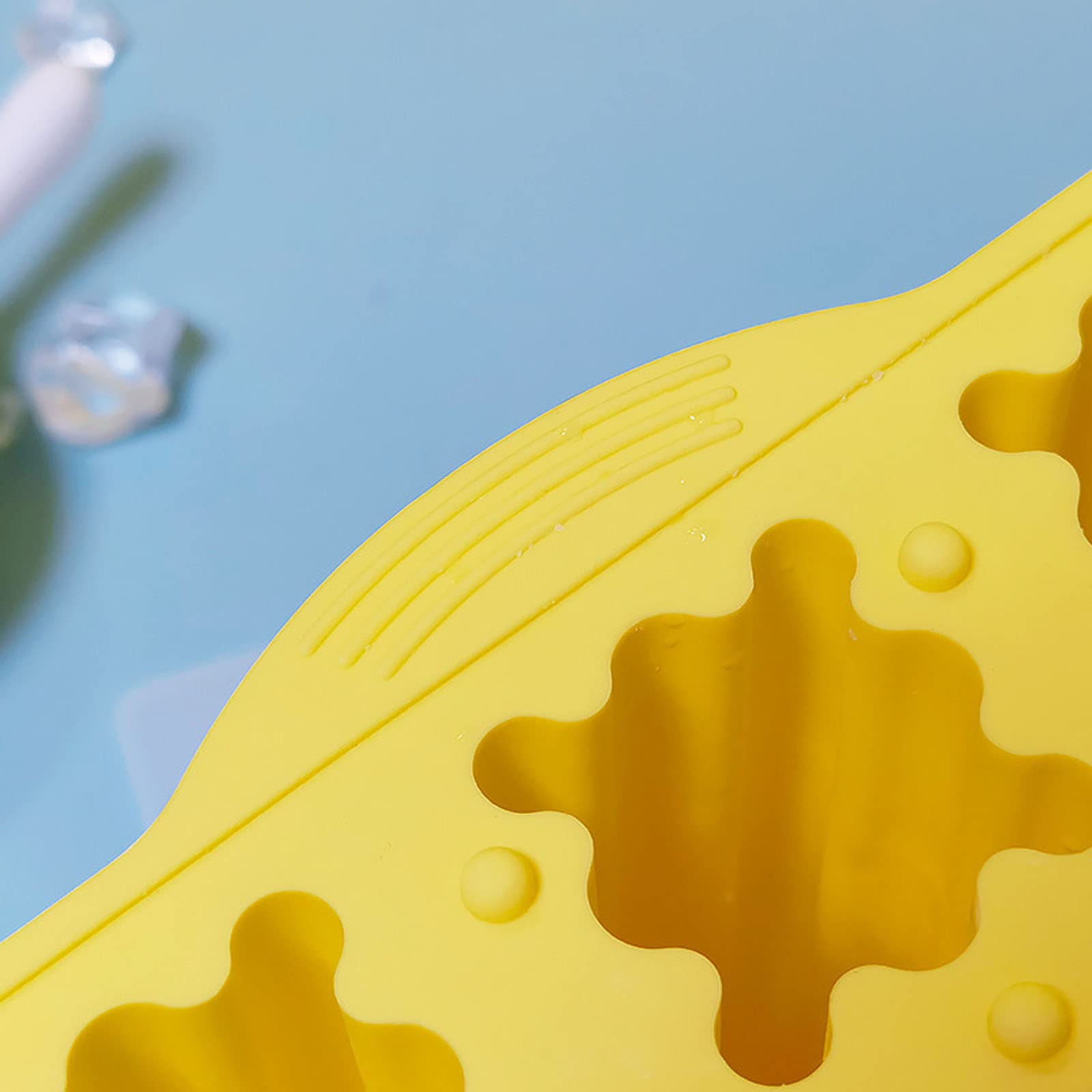 Molde for helado de 6 celdas for paletas hielo, moldes for, utensilios cocina, accesorios(Yellow)