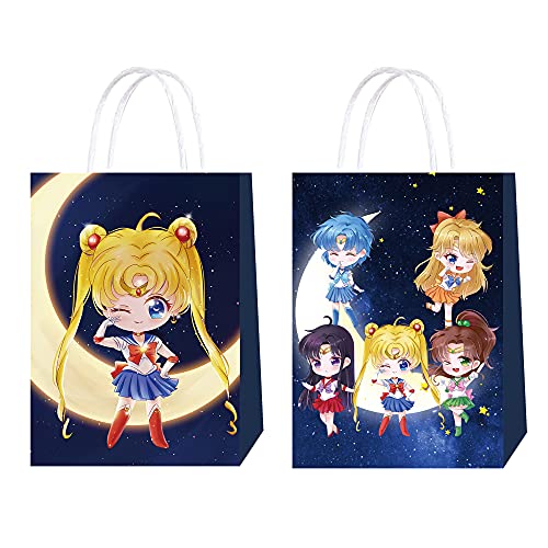 QICI Decorations for Pretty Guardian Party Paper Bags Girls,Contains 16 pcs Pretty Guardian Themed Paper Bags in 2 Styles