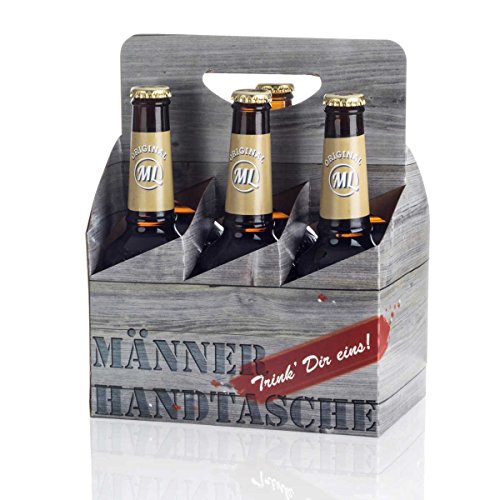 Sixpack 6 x Hopfensmoothie in der Männerhandtasche Original ML Helles in 0,33 Liter Flaschen Alc.5,2% vol. mit Kartonage