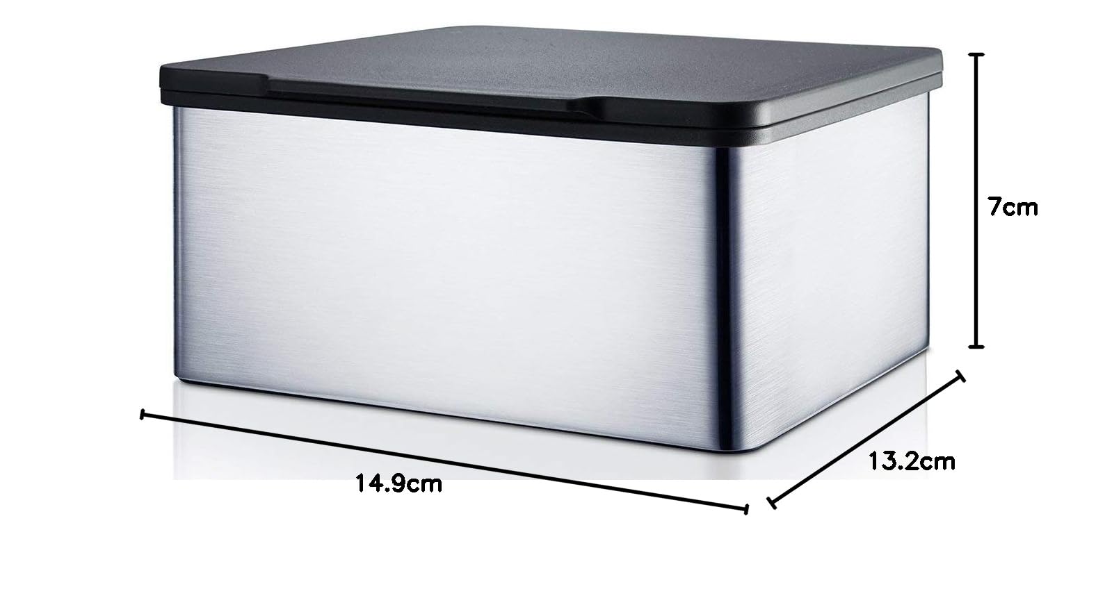Blomus Menoto Chusteczki w Pudełku, Srebrny, 7,5 cm x 15 cm x 13 cm