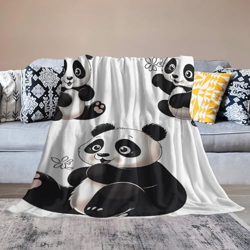 Couverture polaire panda idée cadeau douce et légère