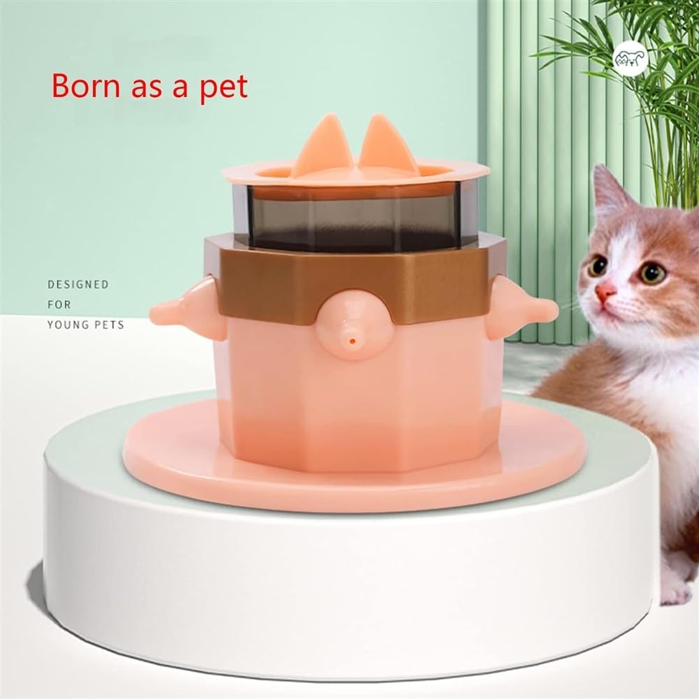 Comedero Resistente para Gatitos, comedero para Perros con 5 tetinas de Silicona y Tapa para Cachorros recién Nacidos, comedero de Leche para Cachorro