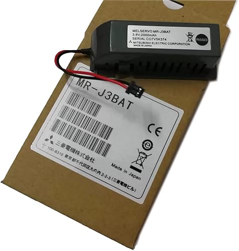 YYSHINE - Batería de iones de litio no recargable MR-J3BAT PLC de 3.6 V 2000 mAh para ER6VC119AB MELSERVO MR70 con enchufe negro