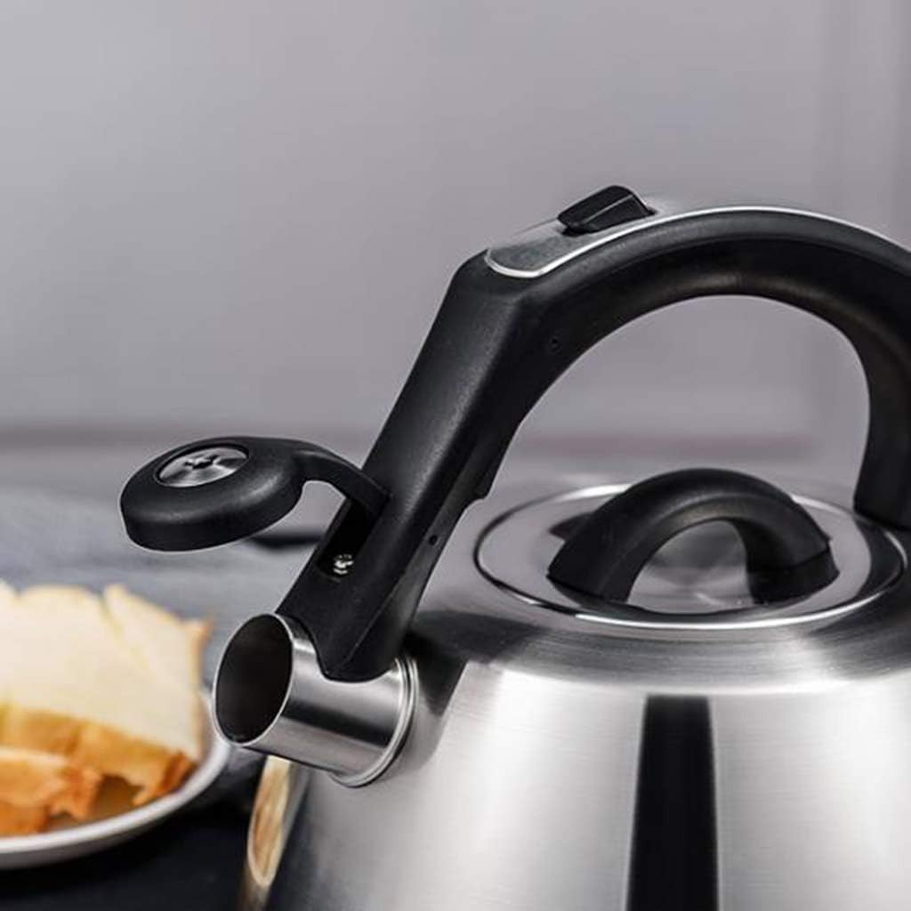 Gas Kettle, 3L Stainless Steel Pp Plastic Handle Stove Or Electric Stove Coffee Maker Outdoor Camping Home Kitchen Whistling Kettle Induction Cooker Whistle Teapot