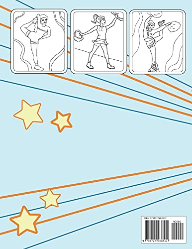 Cheerleading Coloring Book For Kids: Cute Cheerleader Girls Coloring Book