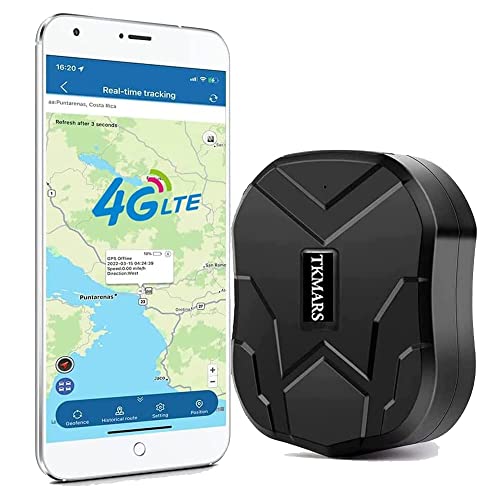 4G Localizador GPS para Coche Sin Suscripción con App Gratuita 10000mAH Batería 150 Días Larga Espera GPS Tracker Seguimiento en Vivo Magnético Antirrobo Rastreador GPS para Vehículos Moto TK905B 4G