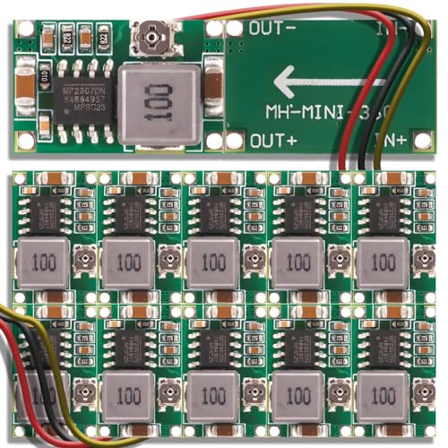 Immagine prodotto: Retoo DC-DC 10 pezzi, Mini 360, MP2307DN, Buck Converter, Step Down, regolatore di tensione, modulo, regolabile, 4,75-23 V, 1-17 V, 3 A, alimentatore di rete, Power