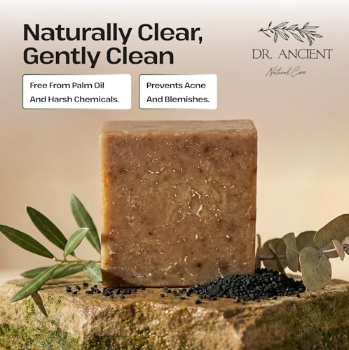 Image of Dr. Ancient Black Seed Soap Bar - Organic, Natural, Vegan Handmade Soap with Black Seed Oil for Deep Cleansing and Hydration, Chemical-Free and Eco-Friendly, Suitable for All Skin Types