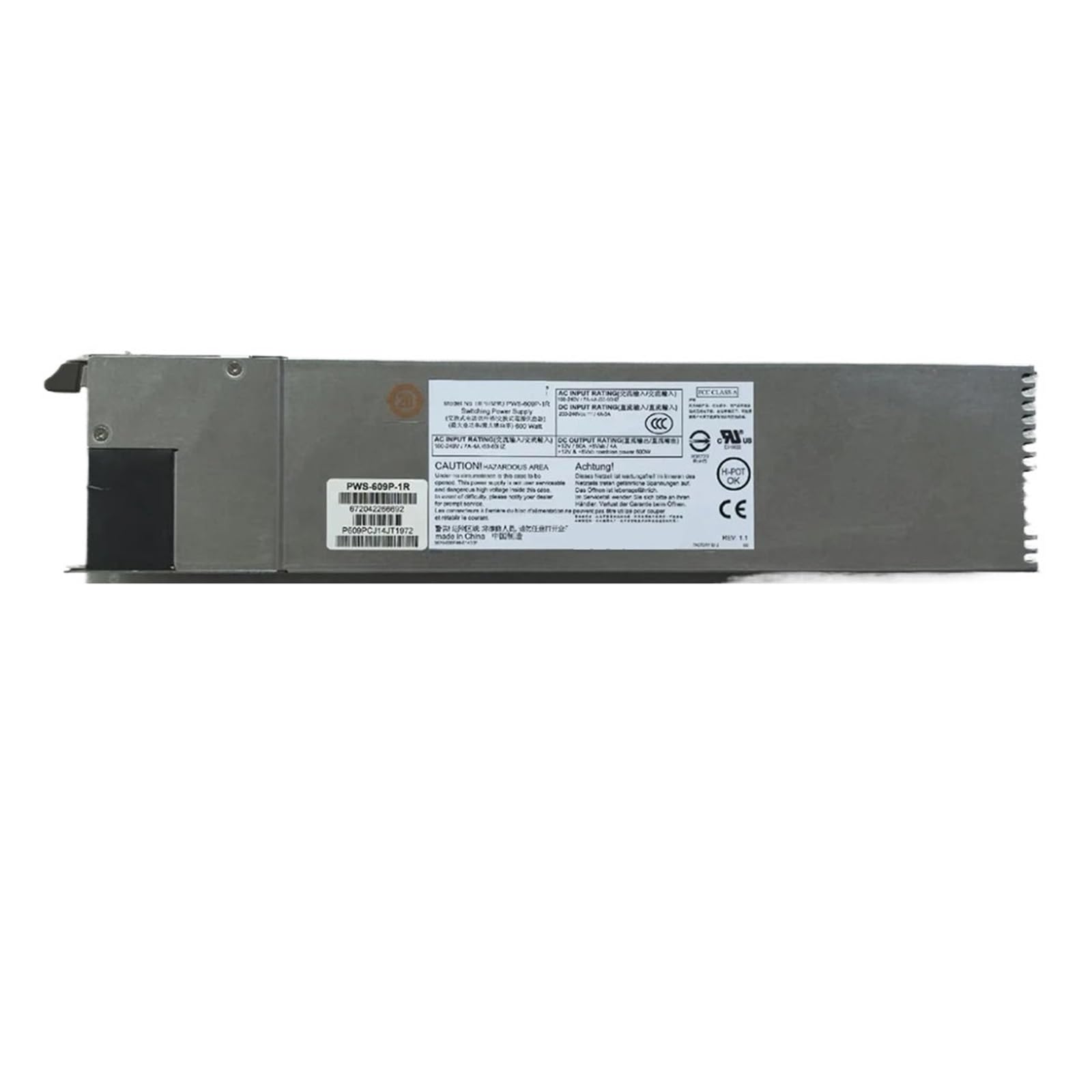 TPKMVGAP Server Power Supply PWS-609P-1R 600W