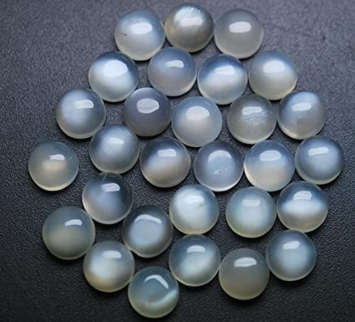 Pierre de lune grise cabochon 4mm rond lisse pour réparer ou personnaliser vos bijoux précieux