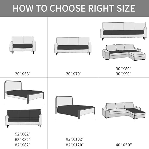 Miniatura 8 de Ameritex - Manta impermeable para cama de perro con parte trasera antideslizante para muebles, cama, sofá