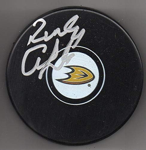 Randy Carlyle autographed puck Anaheim Ducks