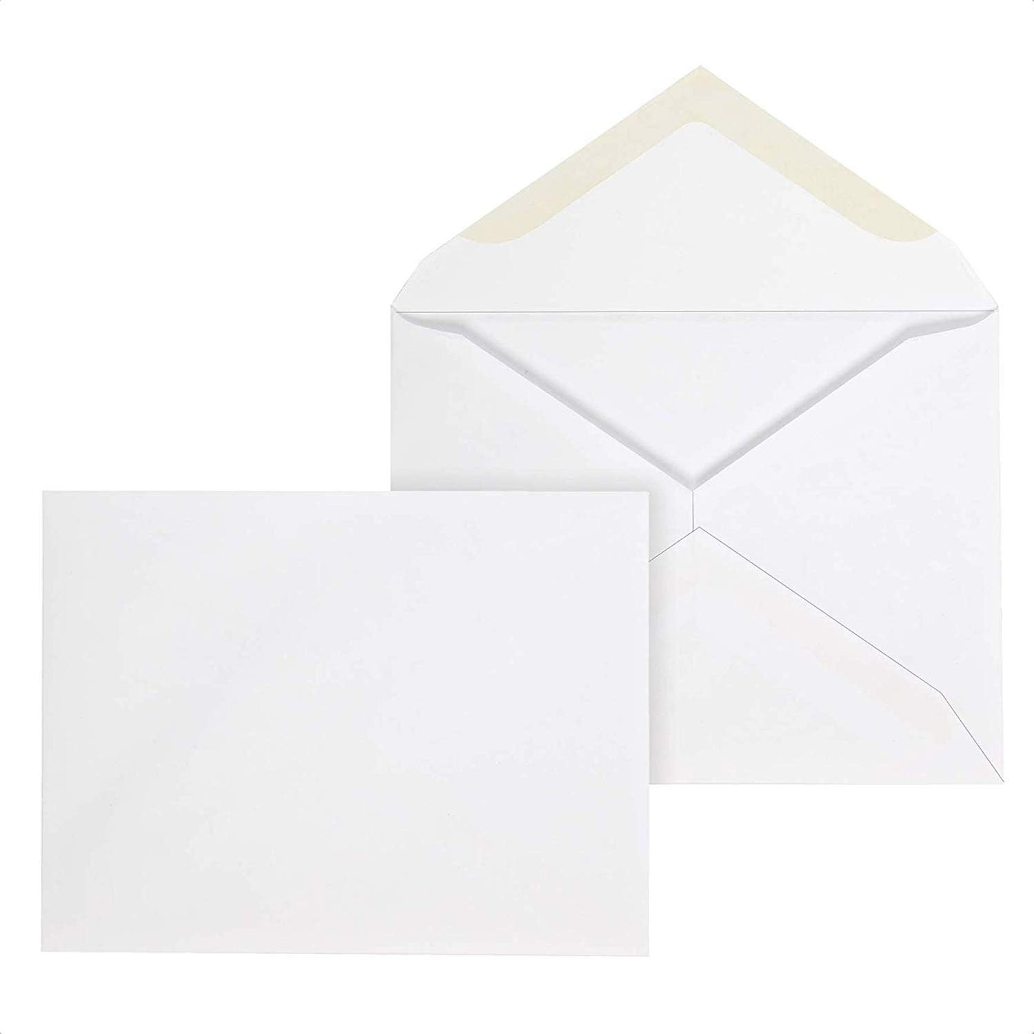 Mead A2 Invitation Envelope, Gummed Seal, 4-3/8" x 5-3/4", White, 100/Box (CO198) : Office Products
