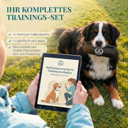 HUND IST KÖNIG Futterdummy für Hunde - Apportierbeutel für Hunde/Futterbeutel Hundetraining klein - Für alle Hunderassen - Perfekt für Dummy Hundetraining + Trainings-eBook, Futterbeutel-Hund