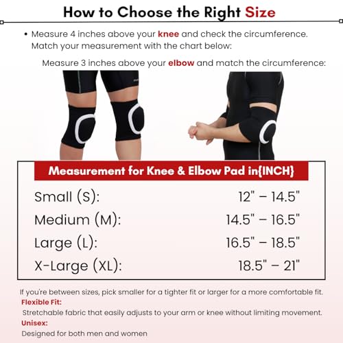 Image of NEVER LOSE Dancing /Skating /Cycling /Guard Protector Knee & Elbow Pads in Moulded Shape (White)