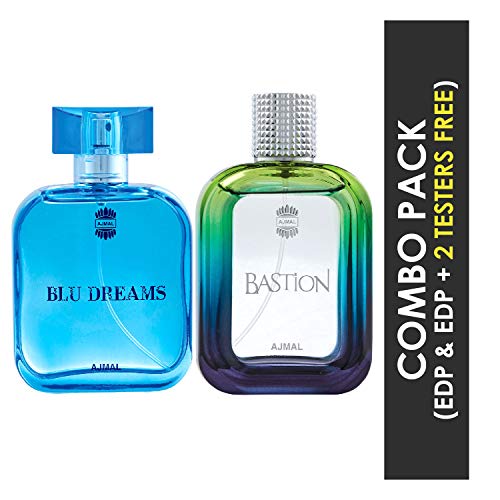 Ajmal Blu Dreams EDP Citurs Fruity Perfume 100ml for Men and Bastion EDP Woody Aromatic Perfume 100ml for Men FREE - Image 2