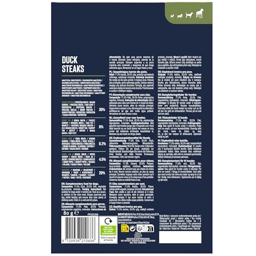 Pet People Duck Steaks 80g, Natural, Grain Free, High Protein, Dental Care, Dog Snacks - 8pc, 80g (12 Bags) - Image 2