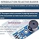 DAOKAI Aktives Low Level Trigger Summer DC 3.3-5 V Summer Alarmgeräte Sound Modul mit Dupont-Kabel, kompatibel mit Arduino, Elektronische Spielzeug Alarmierungsgeräte Timer (5 Stück)