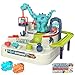 Nukdey Voitures de 3 ans pour garçons et filles de 3 ans, dinosaures Adventure Car Race Track Toys Sets de jeu pour garçons et filles de 3, 4, 5, 6 ans, jeu interactif, cadeau pour enfants