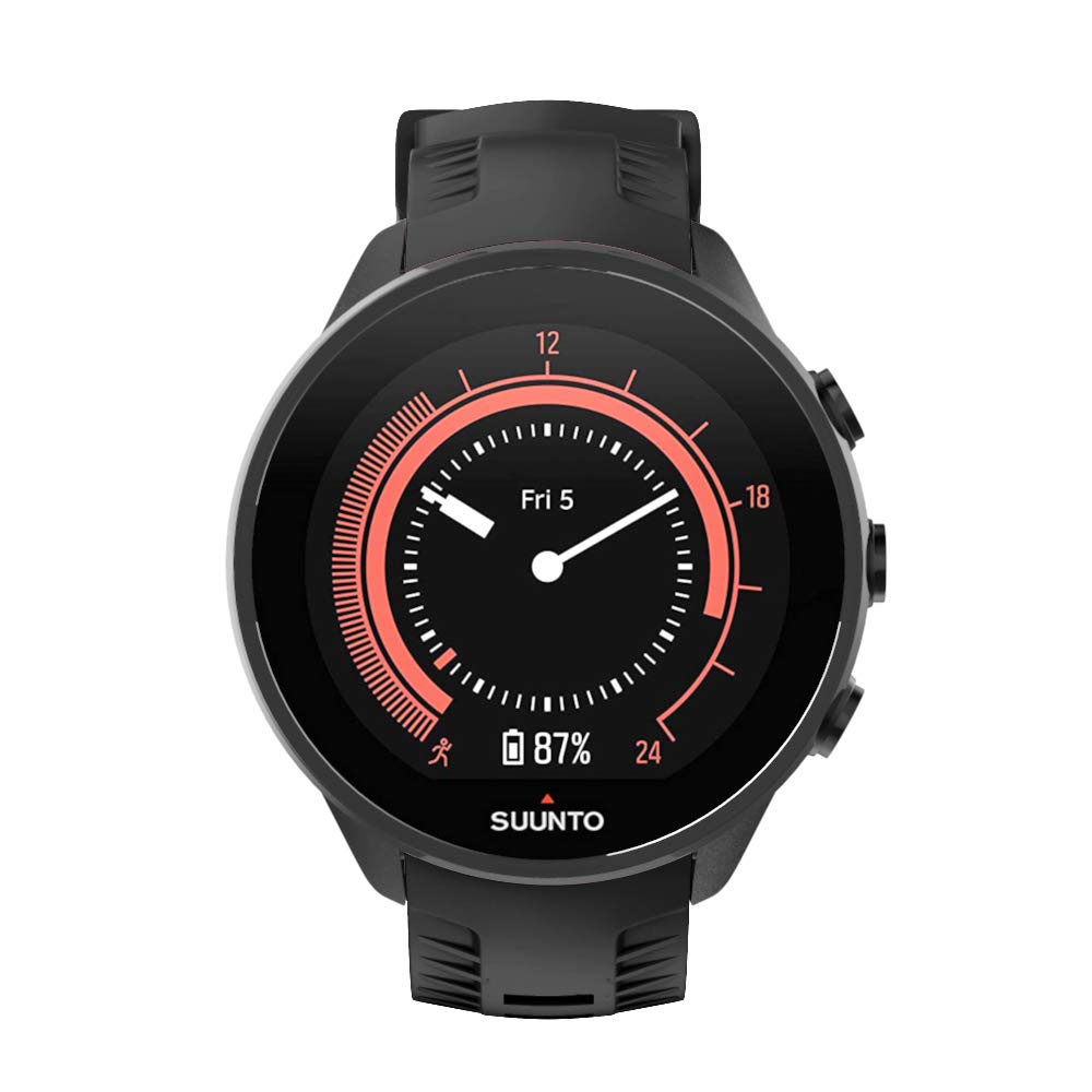 INF Cinturino Compatibile con i modelli Suunto Sportwatch 24mm Morbido Silicone Nero