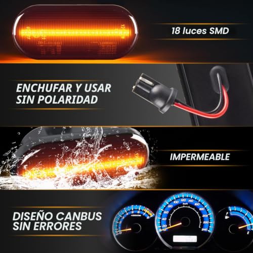 Intermitentes laterales LED de Volkswagen Transporter T5 para viajes 4