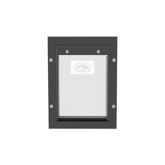 Foto 2 de 7 de Hakuna Pets Deluxe - Puerta de aluminio para perros y gatos con panel de cierre de 2 posiciones…