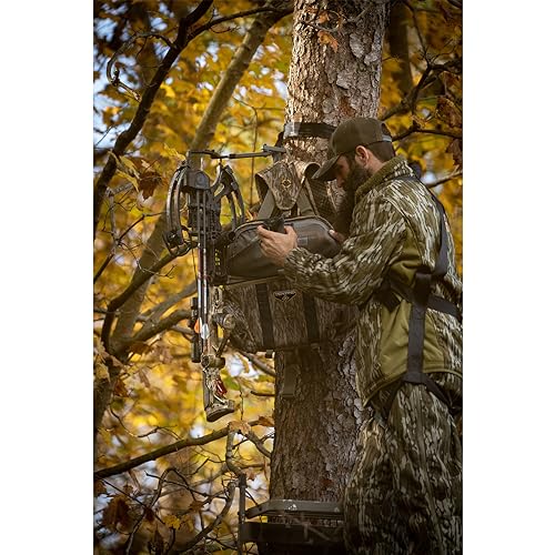 Image of TENZING Unisex Adult Hangtime Lumbar Pack, Mossy Oak Bottomland | Adjustable Durable H2O Compatible Hunting Pack with 5 Compartments, 5 Pockets & Webbing Straps for Extra Hunting Gear Milti
