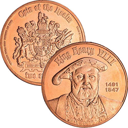 1/2 oz Copper Round King Henry VIII