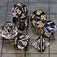 Dzxin DND-Spielwürfel-Set, 7-teilig, polyedrisches Würfel-Set für Dungeons and Dragons, RPG, MTG, Rollenspiele, Tischspiele (Transparent+Schwarze Wolke)