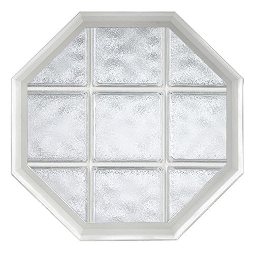 Glacier Pattern Fixed Octagon Geometric Fin Vinyl Window