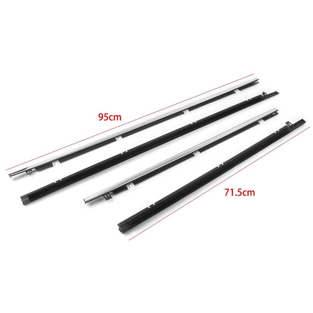 4 x gumowa uszczelka zewnętrzna do szyb drzwi i okien, kompatybilna z Spirior, Accord i Acura TSX (2009-2015).