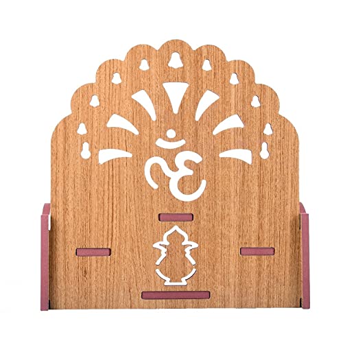 Krupasadhya Handmade Beautiful Wooden Temple/Home Temple/Puja Mandir/Wall Hanging and Table Top Home Mandir Temple/Home Decor Beautiful Wooden Temple 3