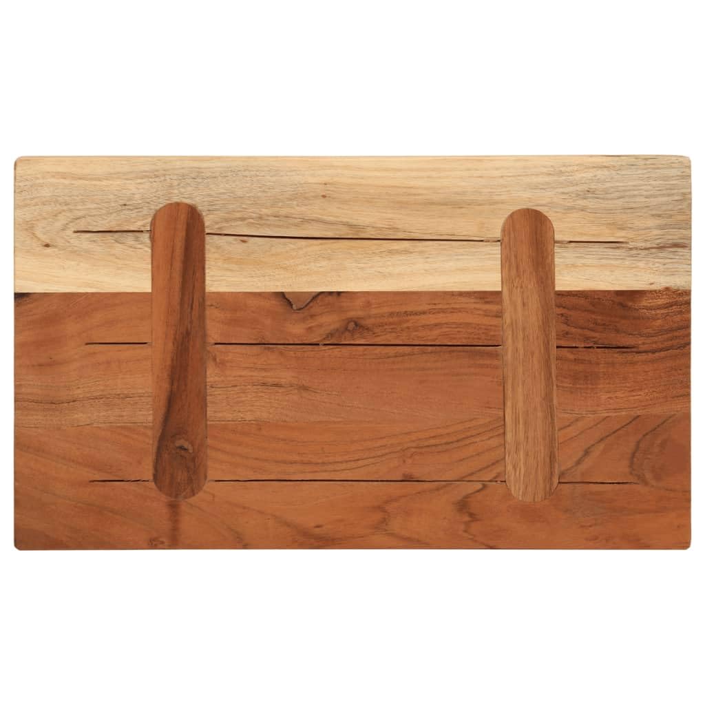 vidaXL Piano per Tavolo 50x30x2,5cm Rettangolare Legno Massello Acacia, Piano per Tavolo Rettangolare, Piano Tavolo in Legno, Piano per Tavolo da Pranzo