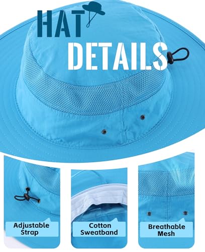 Image of Home Prefer UPF 50+ Men's Sun Hat Wide Brim Bucket Hat UV Protection Hat for Mens Womens Beach Safari Gardening Golf Fishing