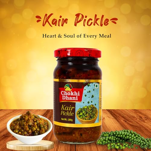 Image of Chokhi Dhani Kair Pickle | Tangy and Spicy | (Pack of 3, 200g each)