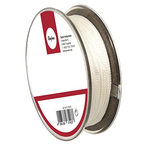 Rayher Cordon en soie, blanc, 1 bobine, ø 0,33mm, 25m, arts créatifs, bijoux, perles-8902202