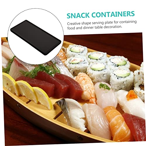 Plato rectangular de cerámica japonesa para sushi miniatura 6
