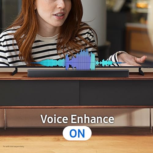 Image of Samsung 400 W 5.1 ch Soundbar with Dolby Audio | DTS Virtual:X | Q-Symphony | Center Speaker | 3D Surround Sound | HDMI ARC | Optical in | Bluetooth | USB | Wireless Subwoofer (HW-B750F /XL, Black)