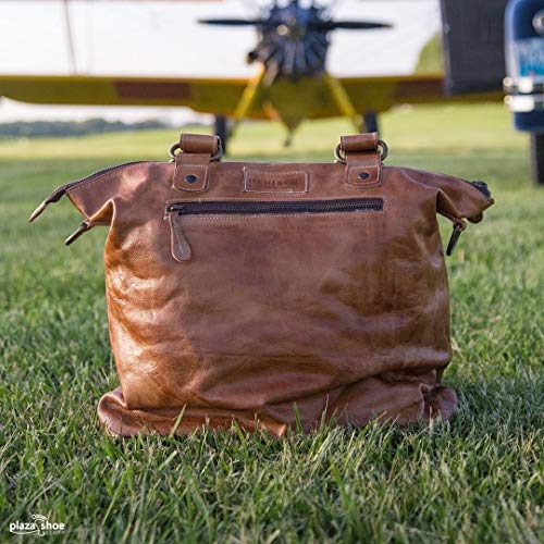 Bed|Stu Women’s Big Fork Shoulder Leather Bag (Tan Rustic)