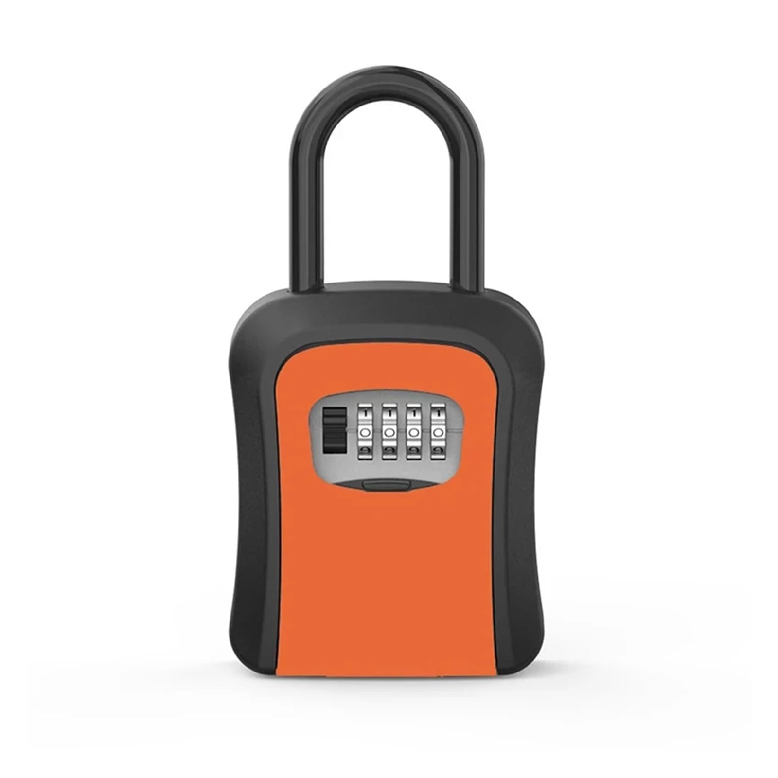 Safe Box, Plastic Key Lock Box Portable Combination Lockbox Wall-Mounted Key Storage Box Resettable Code Safe Security Lock Box for Home(Oranje)